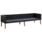 vidaXL 4-tlg. Garten-Lounge-Set mit Auflagen Poly Rattan Schwarz vidaXL 4-tlg. Garten-Lounge-Set mit Auflagen Poly Rattan Schwarz