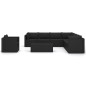 10-tlg. Garten-Lounge-Set mit Kissen Poly Rattan Schwarz 10-tlg. Garten-Lounge-Set mit Kissen Poly Rattan Schwarz