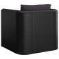 10-tlg. Garten-Lounge-Set mit Kissen Poly Rattan Schwarz 10-tlg. Garten-Lounge-Set mit Kissen Poly Rattan Schwarz