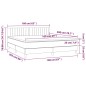 vidaXL Boxspringbett mit Matratze Dunkelbraun 160x200 cm Stoff vidaXL Boxspringbett mit Matratze Dunkelbraun 160x200 cm Stoff