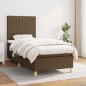 vidaXL Boxspringbett mit Matratze Dunkelbraun 80x200 cm Stoff vidaXL Boxspringbett mit Matratze Dunkelbraun 80x200 cm Stoff