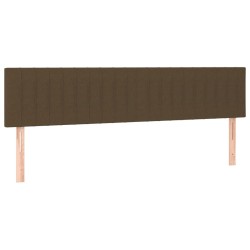 vidaXL Kopfteile 2 Stk. Dunkelbraun 90x5x78/88 cm Stoff