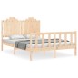 vidaXL Massivholzbett mit Kopfteil 140x190 cm vidaXL Massivholzbett mit Kopfteil 140x190 cm