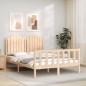 vidaXL Massivholzbett mit Kopfteil 140x190 cm vidaXL Massivholzbett mit Kopfteil 140x190 cm