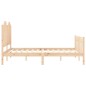 vidaXL Massivholzbett mit Kopfteil 140x190 cm vidaXL Massivholzbett mit Kopfteil 140x190 cm