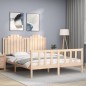 vidaXL Massivholzbett mit Kopfteil 160x200 cm vidaXL Massivholzbett mit Kopfteil 160x200 cm