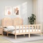 vidaXL Massivholzbett mit Kopfteil 160x200 cm vidaXL Massivholzbett mit Kopfteil 160x200 cm