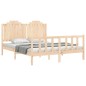 vidaXL Massivholzbett mit Kopfteil 160x200 cm vidaXL Massivholzbett mit Kopfteil 160x200 cm