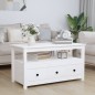 vidaXL Couchtisch Weiß 102x49x55 cm Massivholz Kiefer vidaXL Couchtisch Weiß 102x49x55 cm Massivholz Kiefer