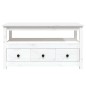 vidaXL Couchtisch Weiß 102x49x55 cm Massivholz Kiefer vidaXL Couchtisch Weiß 102x49x55 cm Massivholz Kiefer
