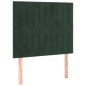 vidaXL Kopfteile 2 Stk. Dunkelgrün 90x5x78/88 cm Samt