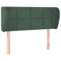 vidaXL Kopfteil mit Ohren Dunkelgrün 103x23x78/88 cm Samt