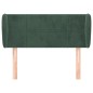 vidaXL Kopfteil mit Ohren Dunkelgrün 103x23x78/88 cm Samt