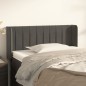 vidaXL Kopfteil mit Ohren Dunkelgrau 83x16x78/88 cm Samt vidaXL Kopfteil mit Ohren Dunkelgrau 83x16x78/88 cm Samt