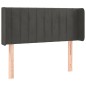 vidaXL Kopfteil mit Ohren Dunkelgrau 83x16x78/88 cm Samt vidaXL Kopfteil mit Ohren Dunkelgrau 83x16x78/88 cm Samt