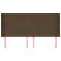 vidaXL Kopfteil mit Ohren Dunkelbraun 183x16x118/128 cm Stoff vidaXL Kopfteil mit Ohren Dunkelbraun 183x16x118/128 cm Stoff