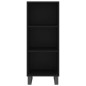 Highboard Schwarz 34,5x34x180 cm Holzwerkstoff Highboard Schwarz 34,5x34x180 cm Holzwerkstoff
