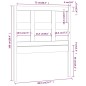 vidaXL Kopfteil Weiß 80,5x4x100 cm Massivholz Kiefer