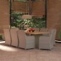 vidaXL 9-tlg. Garten-Essgruppe Poly Rattan Braun vidaXL 9-tlg. Garten-Essgruppe Poly Rattan Braun