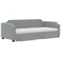 vidaXL Tagesbett Ausziehbar mit Schubladen Hellgrau 90x190 cm Stoff vidaXL Tagesbett Ausziehbar mit Schubladen Hellgrau 90x190 cm Stoff