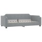 vidaXL Tagesbett Ausziehbar mit Schubladen Hellgrau 90x190 cm Stoff vidaXL Tagesbett Ausziehbar mit Schubladen Hellgrau 90x190 cm Stoff