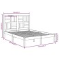 vidaXL Massivholzbett Weiß 150x200 cm vidaXL Massivholzbett Weiß 150x200 cm