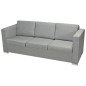 vidaXL 3-Sitzer-Sofa Stoff Hellgrau vidaXL 3-Sitzer-Sofa Stoff Hellgrau