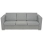 vidaXL 3-Sitzer-Sofa Stoff Hellgrau vidaXL 3-Sitzer-Sofa Stoff Hellgrau