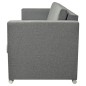 vidaXL 3-Sitzer-Sofa Stoff Hellgrau vidaXL 3-Sitzer-Sofa Stoff Hellgrau