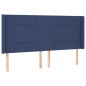 vidaXL Boxspringbett mit Matratze & LED Blau 200x200 cm Stoff vidaXL Boxspringbett mit Matratze & LED Blau 200x200 cm Stoff