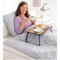 Excellent Houseware Laptoptisch Klappbar Natur und Schwarz Excellent Houseware Laptoptisch Klappbar Natur und Schwarz