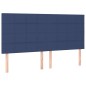 vidaXL Boxspringbett mit Matratze Blau 200x200 cm Stoff vidaXL Boxspringbett mit Matratze Blau 200x200 cm Stoff