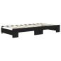 vidaXL Tagesbett Ausziehbar mit Schubladen Schwarz 90x190 cm Stoff vidaXL Tagesbett Ausziehbar mit Schubladen Schwarz 90x190 cm Stoff