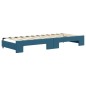 vidaXL Tagesbett Ausziehbar mit Schubladen Blau 80x200 cm Samt vidaXL Tagesbett Ausziehbar mit Schubladen Blau 80x200 cm Samt