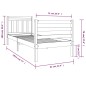 vidaXL Massivholzbett 75x190 cm vidaXL Massivholzbett 75x190 cm