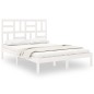 vidaXL Massivholzbett Weiß 135x190 cm vidaXL Massivholzbett Weiß 135x190 cm
