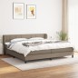 vidaXL Boxspringbett mit Matratze Taupe 200x200 cm Stoff vidaXL Boxspringbett mit Matratze Taupe 200x200 cm Stoff