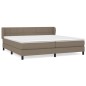 vidaXL Boxspringbett mit Matratze Taupe 200x200 cm Stoff vidaXL Boxspringbett mit Matratze Taupe 200x200 cm Stoff