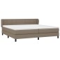 vidaXL Boxspringbett mit Matratze Taupe 200x200 cm Stoff vidaXL Boxspringbett mit Matratze Taupe 200x200 cm Stoff