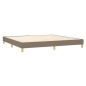 vidaXL Boxspringbett mit Matratze Taupe 200x200 cm Stoff vidaXL Boxspringbett mit Matratze Taupe 200x200 cm Stoff