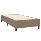 vidaXL Boxspringbett mit Matratze & LED Taupe 100x200 cm Stoff vidaXL Boxspringbett mit Matratze & LED Taupe 100x200 cm Stoff