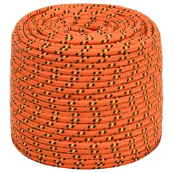 vidaXL Bootsseil Orange 8 mm 50 m Polypropylen