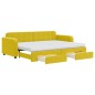vidaXL Tagesbett Ausziehbar mit Schubladen Gelb 80x200 cm Samt vidaXL Tagesbett Ausziehbar mit Schubladen Gelb 80x200 cm Samt