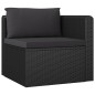 7-tlg. Garten-Lounge-Set mit Kissen Poly Rattan Schwarz 7-tlg. Garten-Lounge-Set mit Kissen Poly Rattan Schwarz