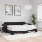 vidaXL Tagesbett Ausziehbar mit Matratzen Schwarz 80x200 cm Samt vidaXL Tagesbett Ausziehbar mit Matratzen Schwarz 80x200 cm Samt