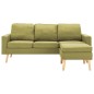 vidaXL 3-Sitzer-Sofa mit Hocker Grün Stoff vidaXL 3-Sitzer-Sofa mit Hocker Grün Stoff