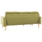 vidaXL 3-Sitzer-Sofa mit Hocker Grün Stoff vidaXL 3-Sitzer-Sofa mit Hocker Grün Stoff
