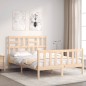 vidaXL Massivholzbett mit Kopfteil 140x190 cm vidaXL Massivholzbett mit Kopfteil 140x190 cm