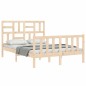 vidaXL Massivholzbett mit Kopfteil 140x190 cm vidaXL Massivholzbett mit Kopfteil 140x190 cm