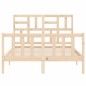 vidaXL Massivholzbett mit Kopfteil 140x190 cm vidaXL Massivholzbett mit Kopfteil 140x190 cm